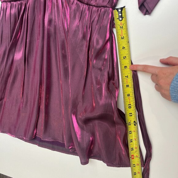 NWT BTFL-Life Magenta Satin Wrap Dress - Picture 5 of 5